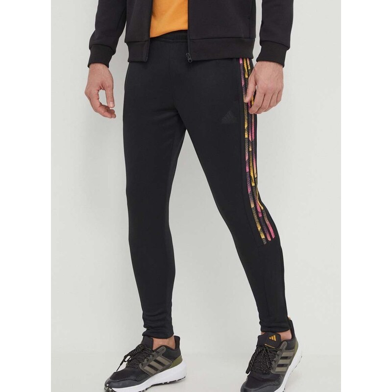 Tréningové nohavice adidas Tiro čierna farba, s potlačou, IP3788
