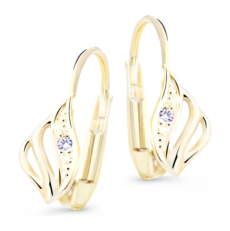 Cutie Diamonds Luxusné náušnice zo žltého zlata s briliantmi DZ8024-L 66587218