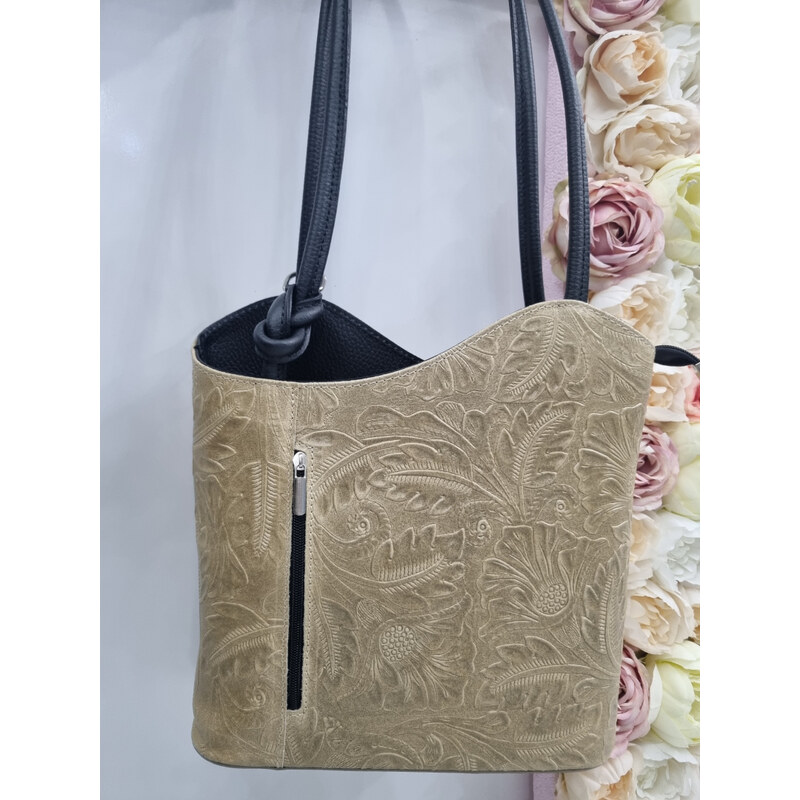 E-shop Katrins Fashion Kožená kabelka a ruksak na rameno Italy