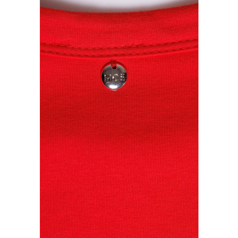 MOE Červené bavlnené šaty M787
