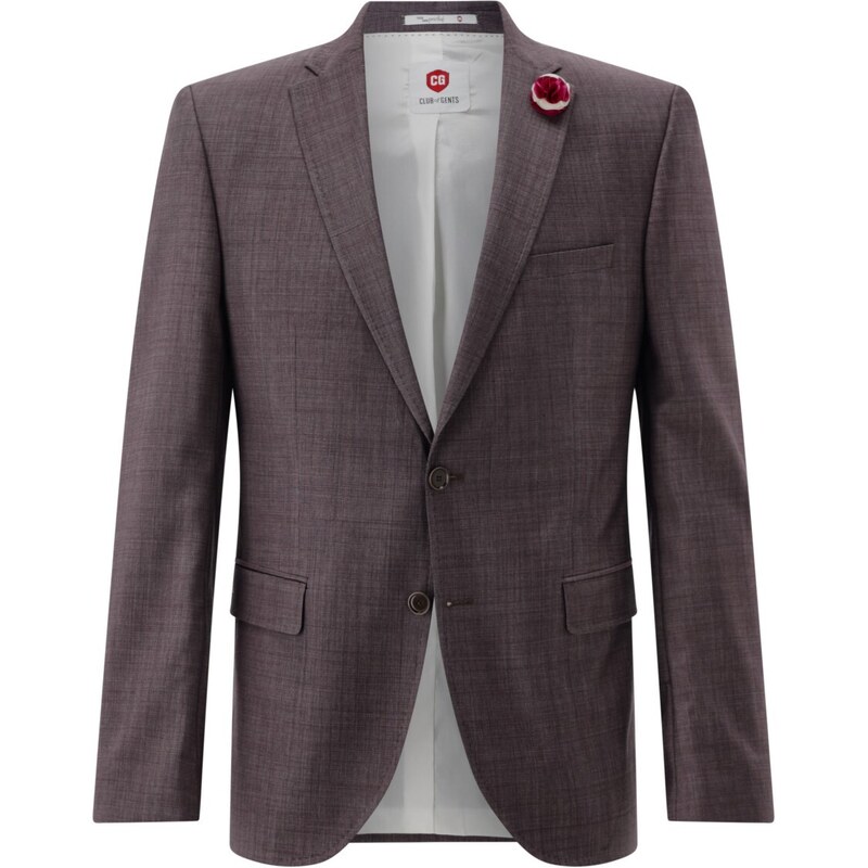 Pánske bordové oblekové sako CLUB OF GENTS slim fit 50222937
