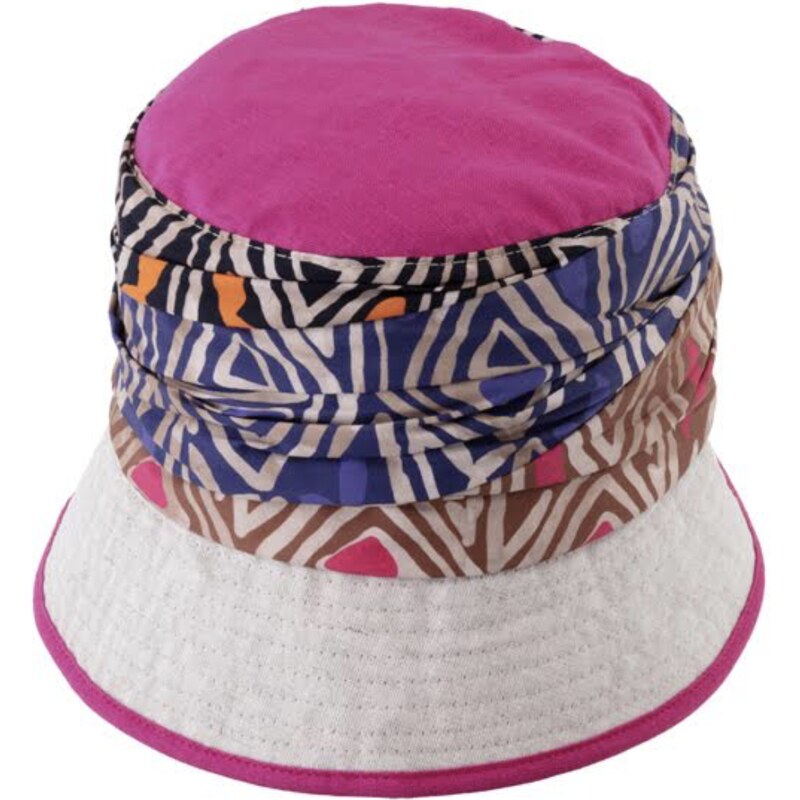 Fiebig - Headwear since 1903 Bucket hat - letný ľanový klobúčik fuchsia - Fiebig 1903