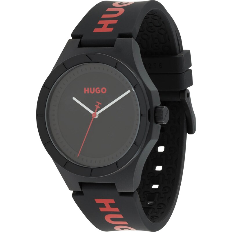 HUGO Analógové hodinky LIT FOR HIM ohnivo červená / čierna 64875310