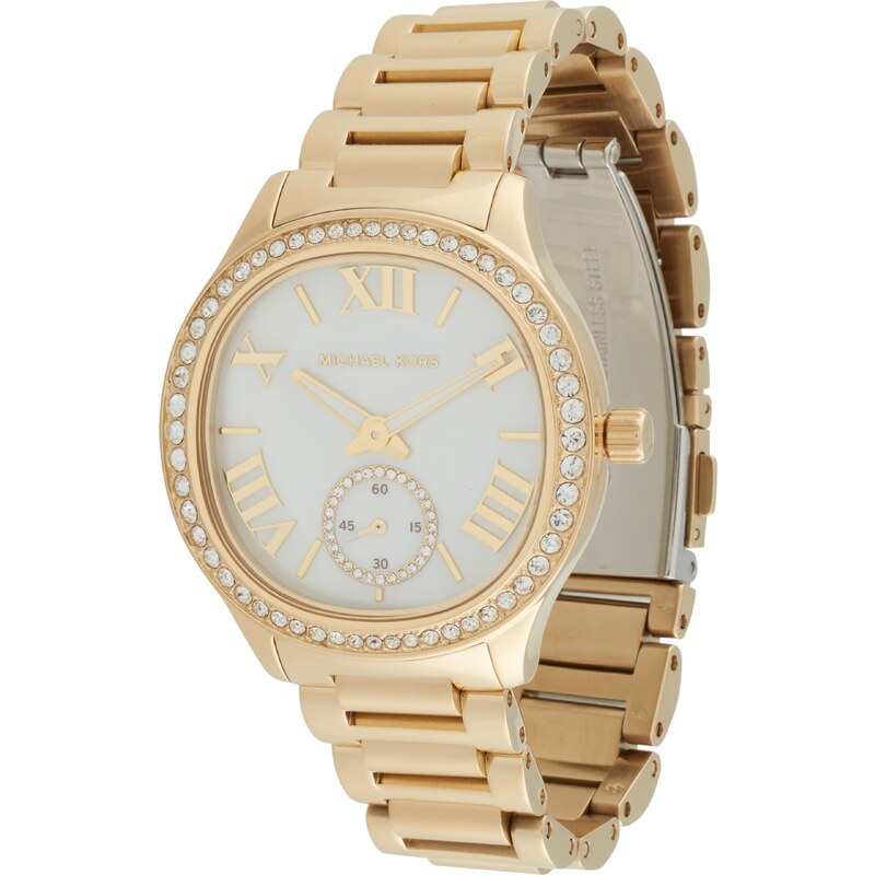 MICHAEL Michael Kors Analógové hodinky SAGE zlatá / biela 54319410