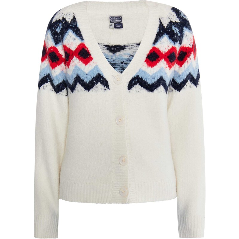 DreiMaster Maritim Kardigán svetlomodrá / červená / čierna / šedobiela 54268119