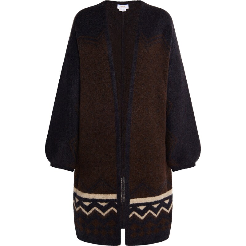 usha FESTIVAL Kardigán béžová / tmavomodrá / hnedá 54262041