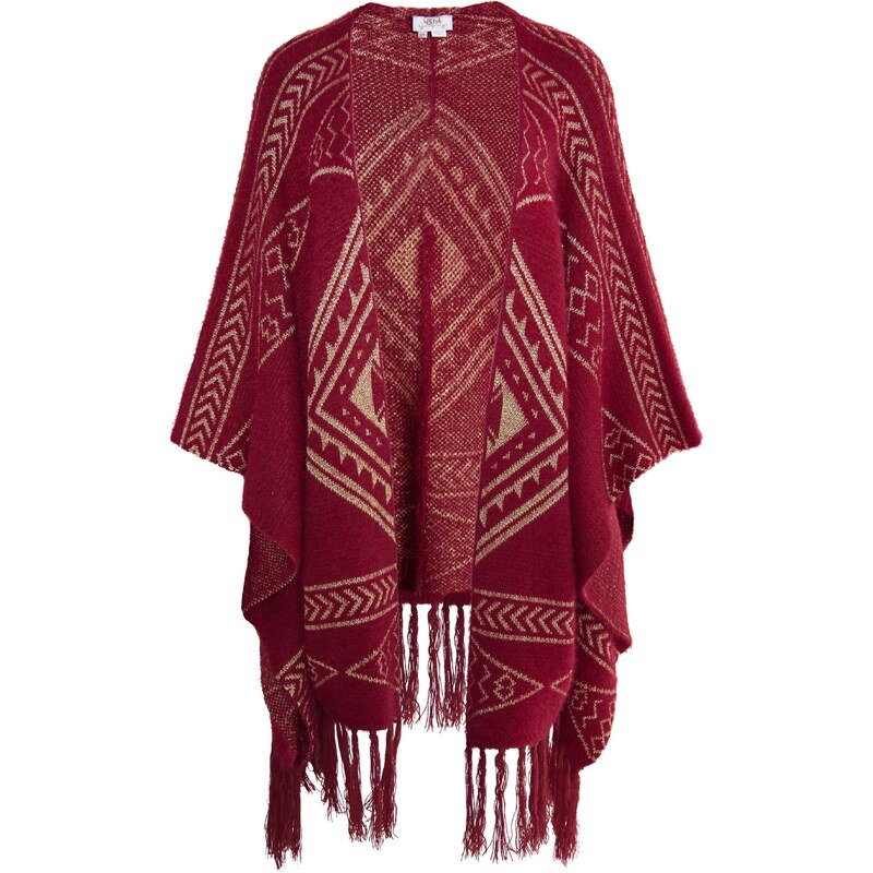 usha FESTIVAL Pelerína béžová / tmavočervená 54270194