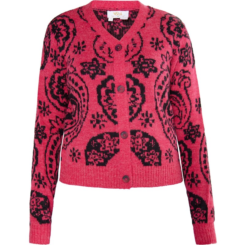 usha FESTIVAL Kardigán melónová / čierna 54270766