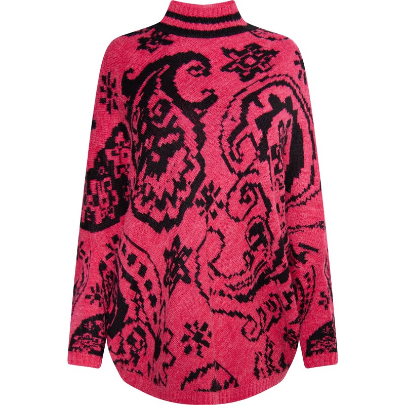 usha FESTIVAL Sveter Rakata melónová / čierna 54270769