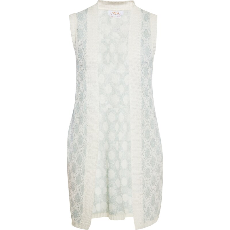 usha FESTIVAL Pletená vesta pastelovo modrá / biela 54298913