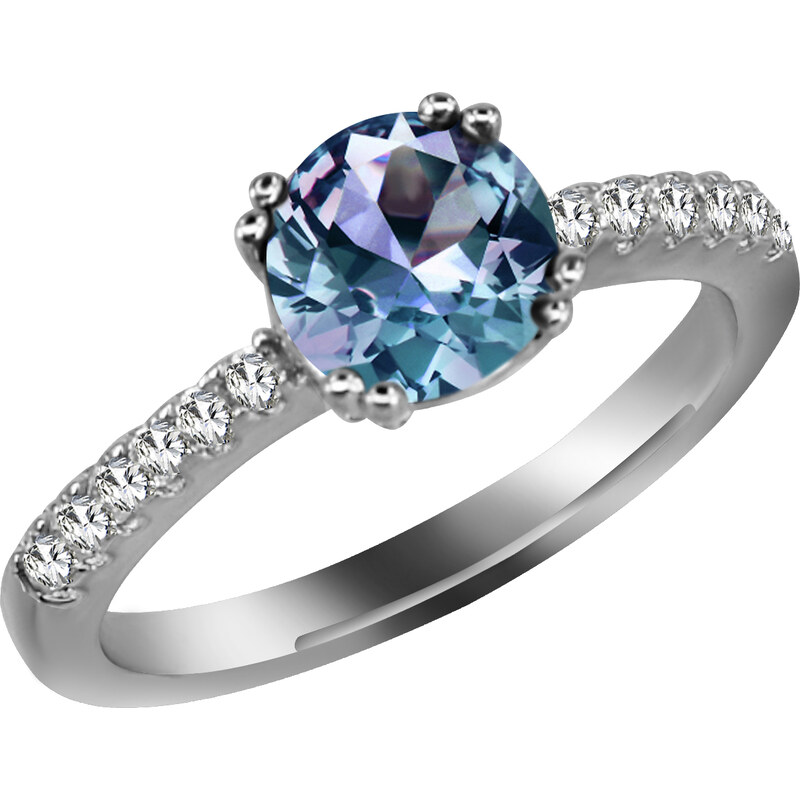 Royal Exklusive Royal Fashion strieborný prsteň pozlátený 18k biele 54110572