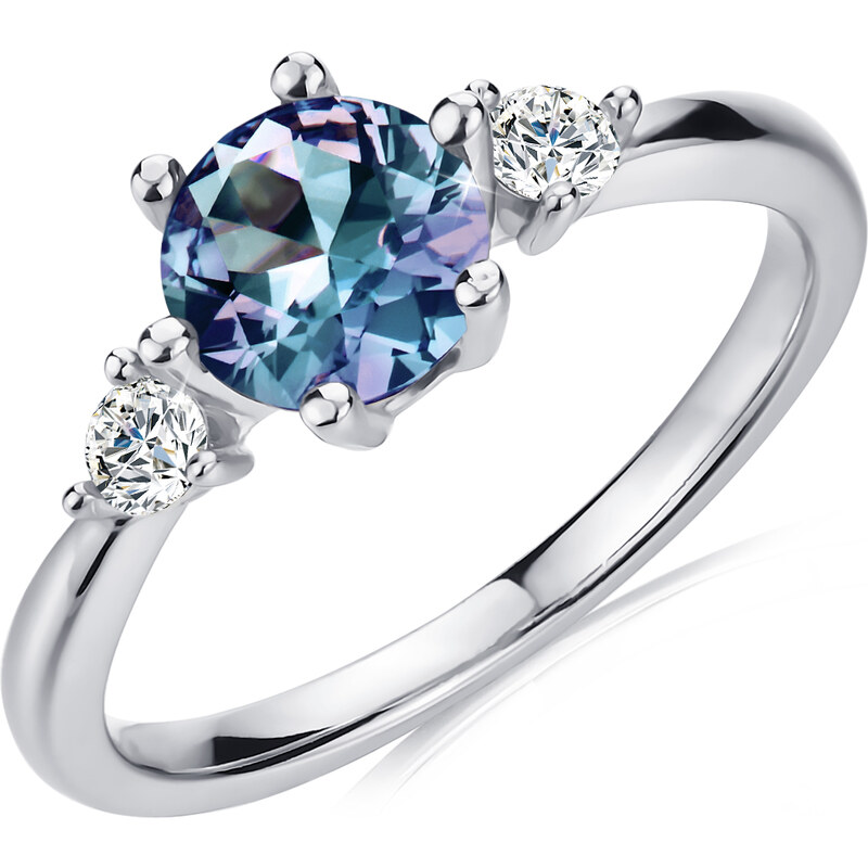 Royal Exklusive Royal Fashion strieborný prsteň pozlátený 18k biele 54110571