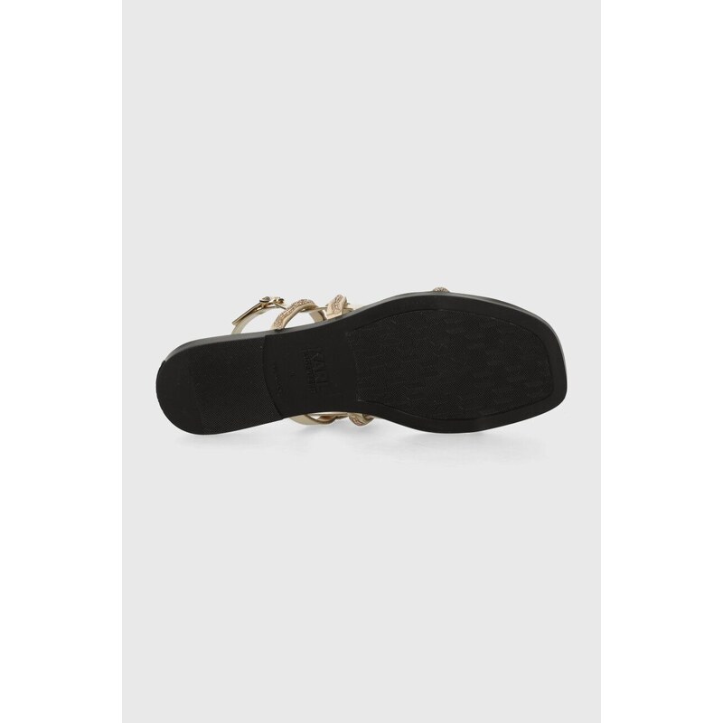 Sandále Karl Lagerfeld OLYMPIA dámske, zlatá farba, KL87425