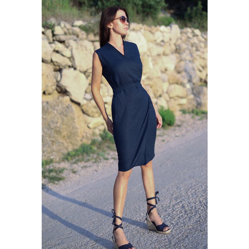 Lotika Zavinovacie šaty zo 100% lanu 62871896