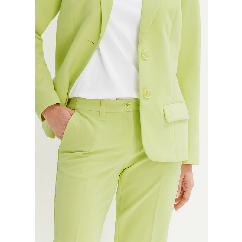 bonprix Nohavicový oblek, 2-dielny, farba zelená, rozm. 42