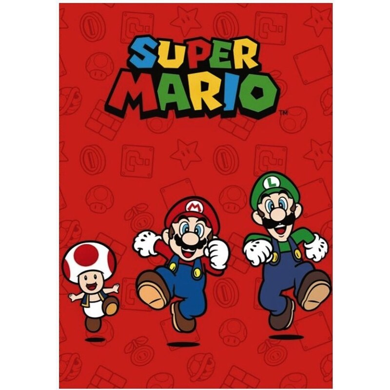 Sahinler Fleecová deka Super Mario & Luigi & Toad - 100 x 140 cm