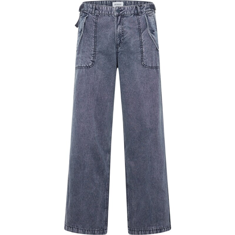 WEEKDAY Nohavice Frej tmavomodrá 54316335