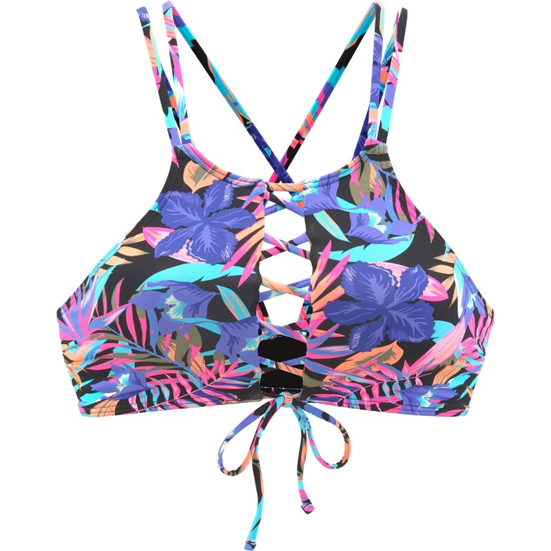 BENCH Bikinový top Pitch tyrkysová / slivková / ružová / čierna 54222370