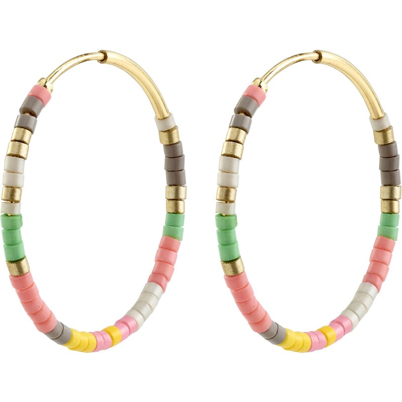 Pilgrim Náušnice Alison žltá / zlatá / svetlozelená / ružová 54287867