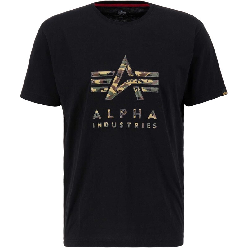 ALPHA INDUSTRIES Tričko Camo PP T hnedá / kaki / zelená melírovaná / 56407624