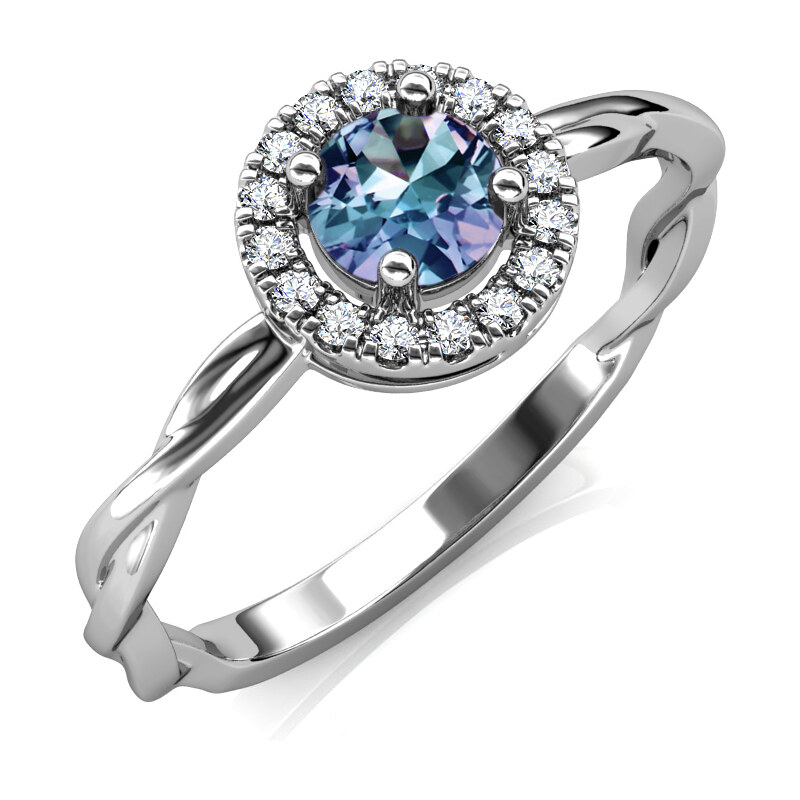 Royal Exklusive Royal Fashion strieborný prsteň pozlátený 18k biele 54110567