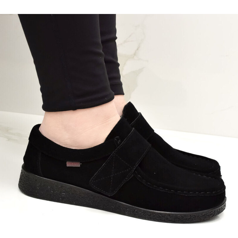 JOHN-C Dámske kožené čierne poltopánky MARINA 36-42 50251994