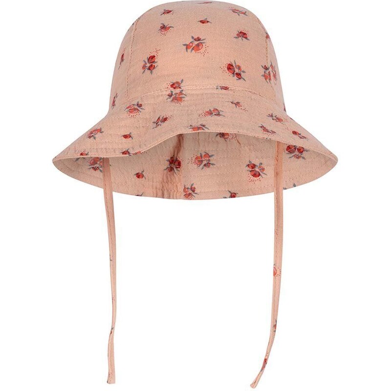 Detský bavlnený klobúk Konges Sløjd ružová farba, bavlnený