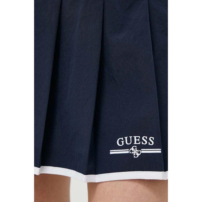 Sukňa Guess ARLETH čierna farba, mini, áčkový strih, V4GD19 WG2Q0