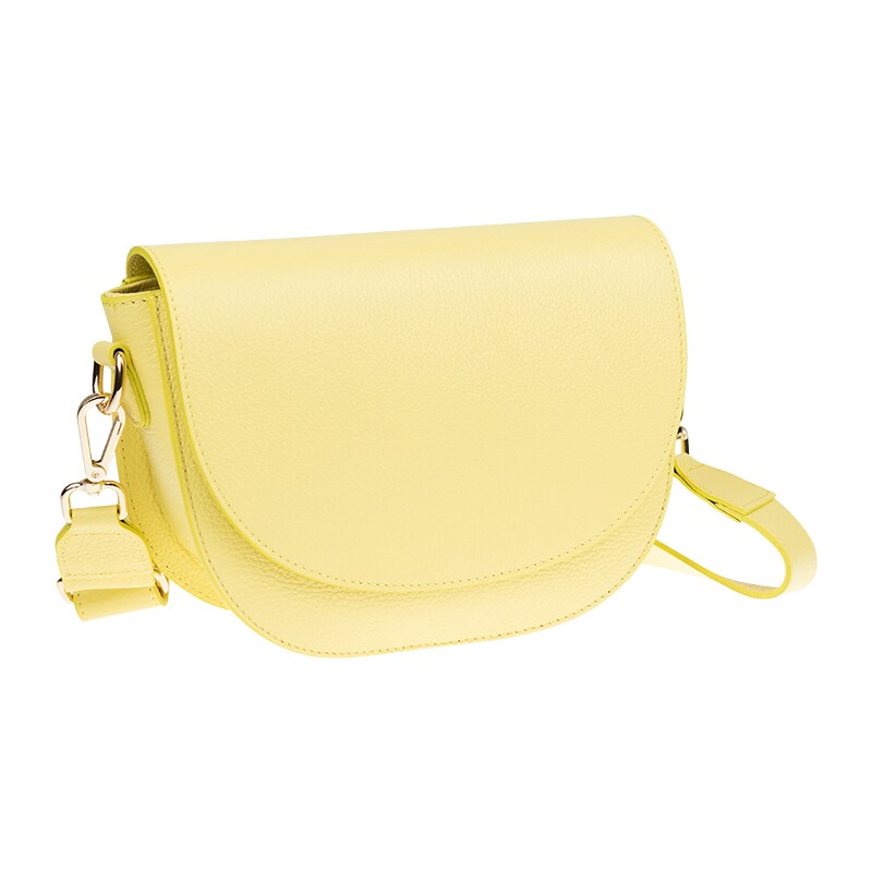 Žltá kožená talianska crossbody kabelka Ramona Limone NovaKabelka.sk 50174340