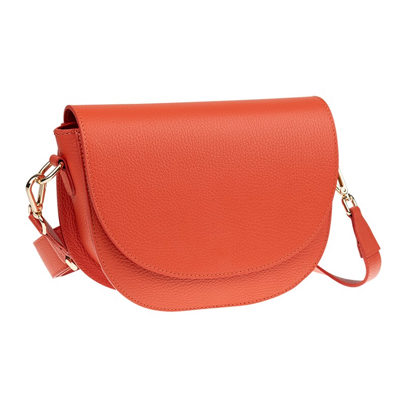 Oranžová kožená talianska crossbody kabelka Ramona Arancione 50174341