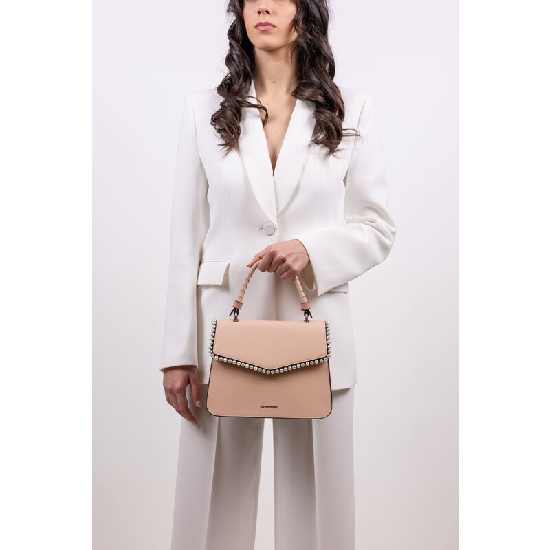 LIU-JO Ružová luxusná kožená kabelka od značky Cromia