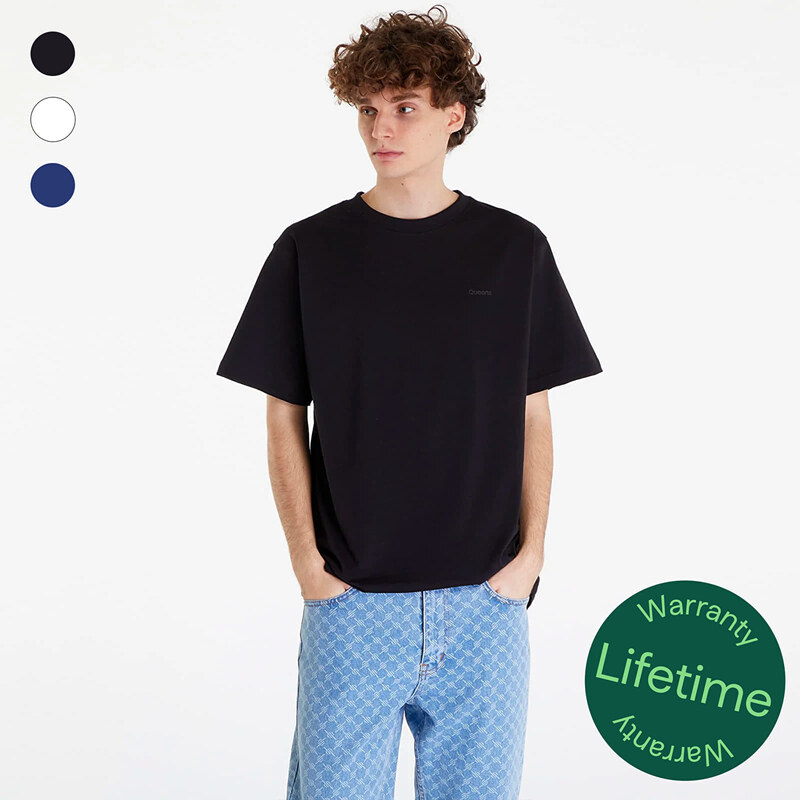 Tričko Queens 3-Pack Men’s Essential Tonal Print Black/ White/ Navy S 49671541