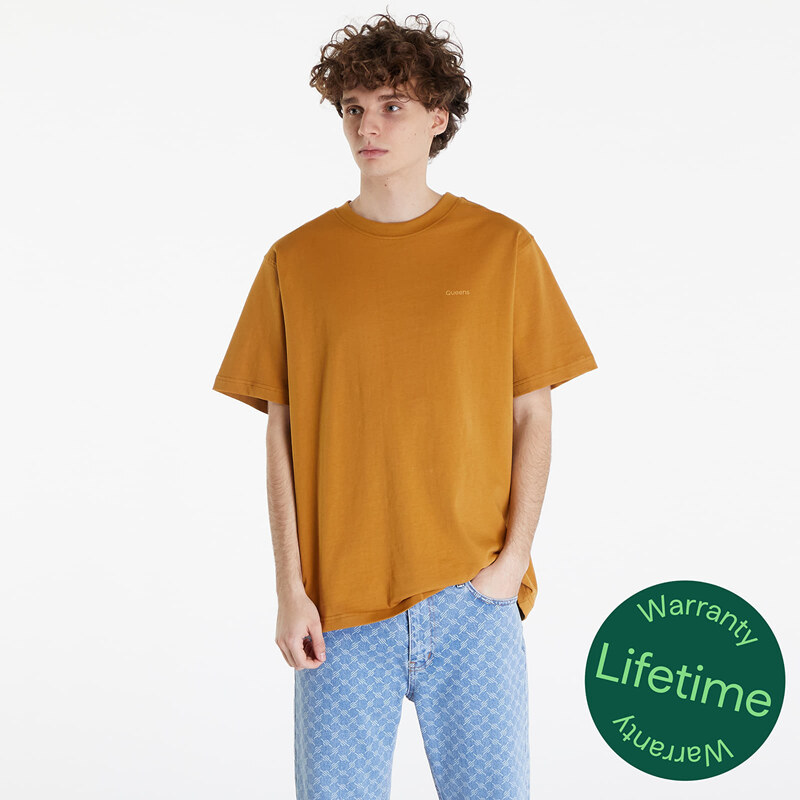 Tričko Queens Mens Essential T-Shirt With Tonal Print Mustard XXL 49671537