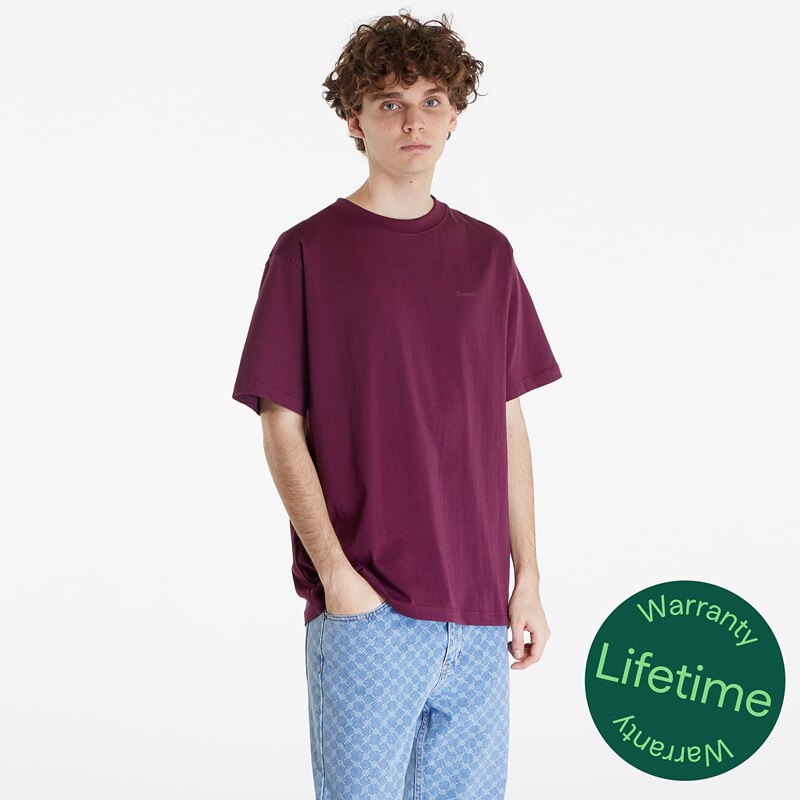 Tričko Queens Mens Essential T-Shirt With Tonal Print Bordeaux XXL 49671538