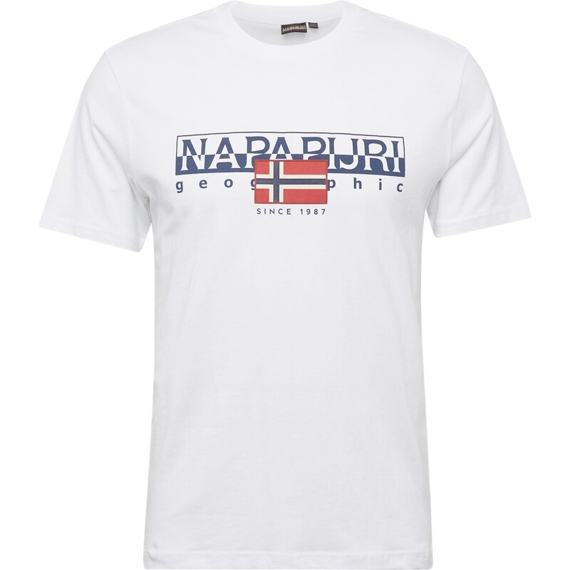 NAPAPIJRI Tričko S-Aylmer krémová / námornícka modrá / brusnicová / 50278792