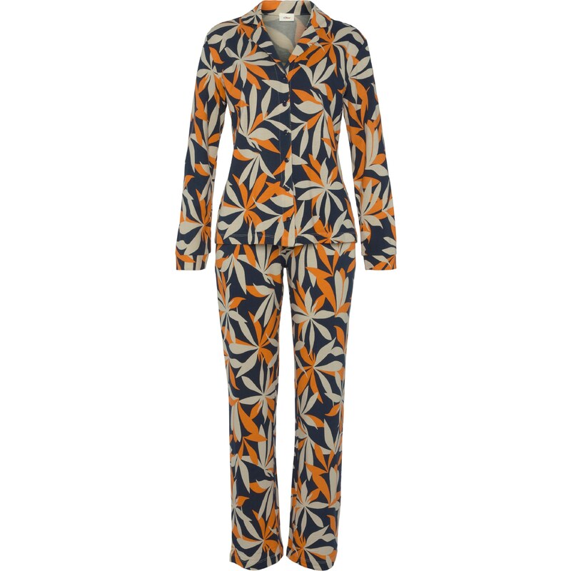 s.Oliver Pyžamo béžová / tmavomodrá / oranžová 54257478