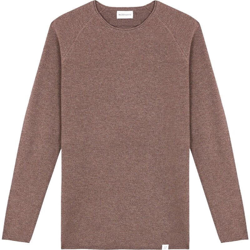 NOWADAYS Sveter Honeycomb hnedá 58370863