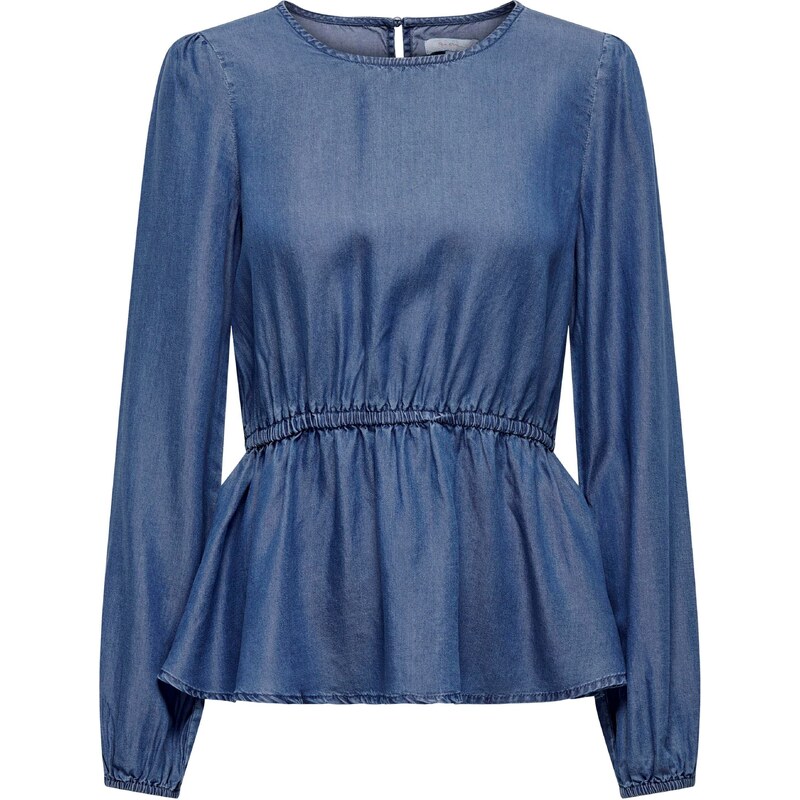 ONLY Blúzka PEMA METTE modrá denim 54289934