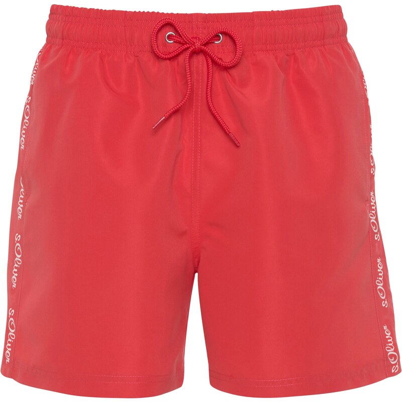 s.Oliver Plavecké šortky Noah homárová / biela 54319015