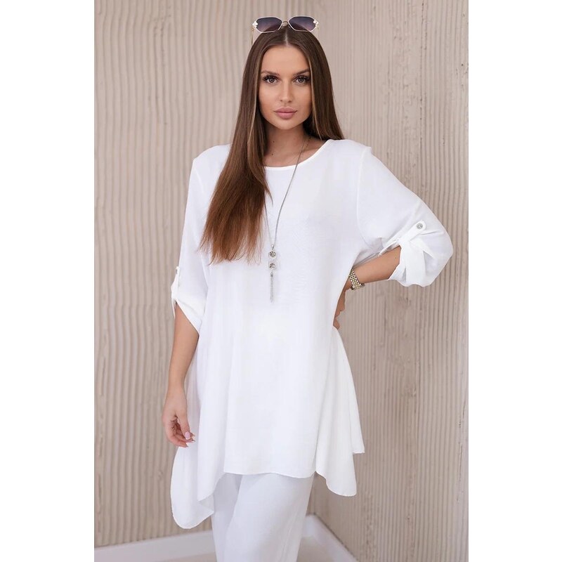 MladaModa 2-dielny komplet nohavíc a blúzky s príveskom model 1025A 50304233