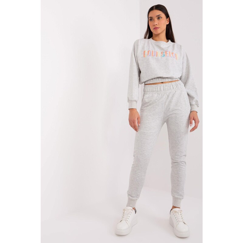 MladaModa Tepláková súprava s farebným nápisom na mikine model 80645 50304315