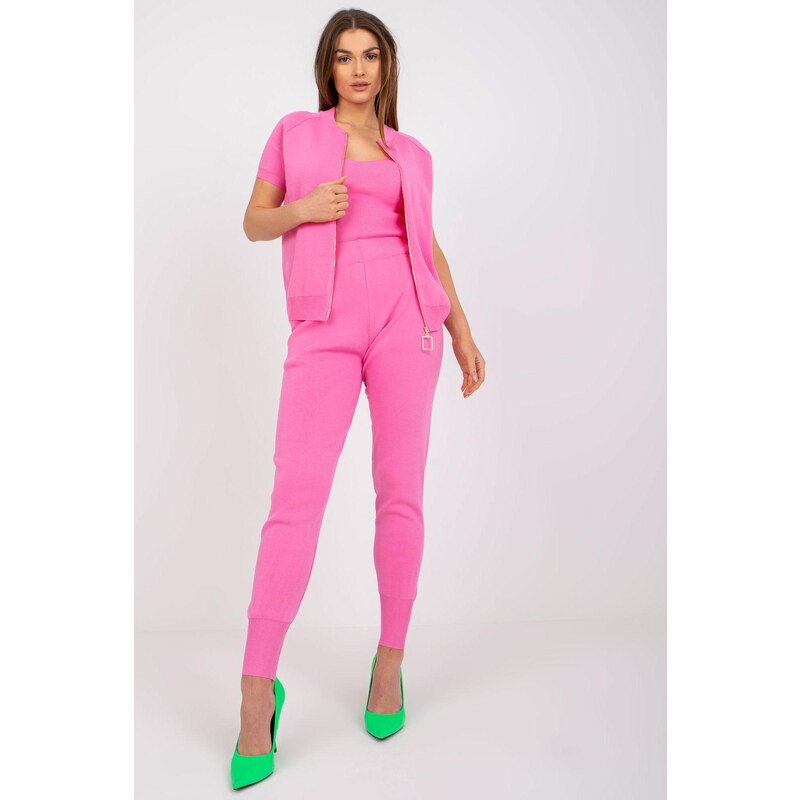 MladaModa 3-dielny set mikiny, topu a teplákov model 35204 jasný 50304438