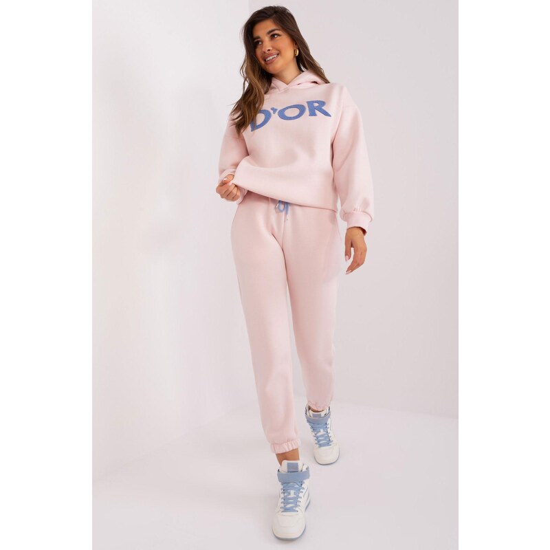 MladaModa Teplákova súprava s nápisom D’OR pudrovo ružová 50304447