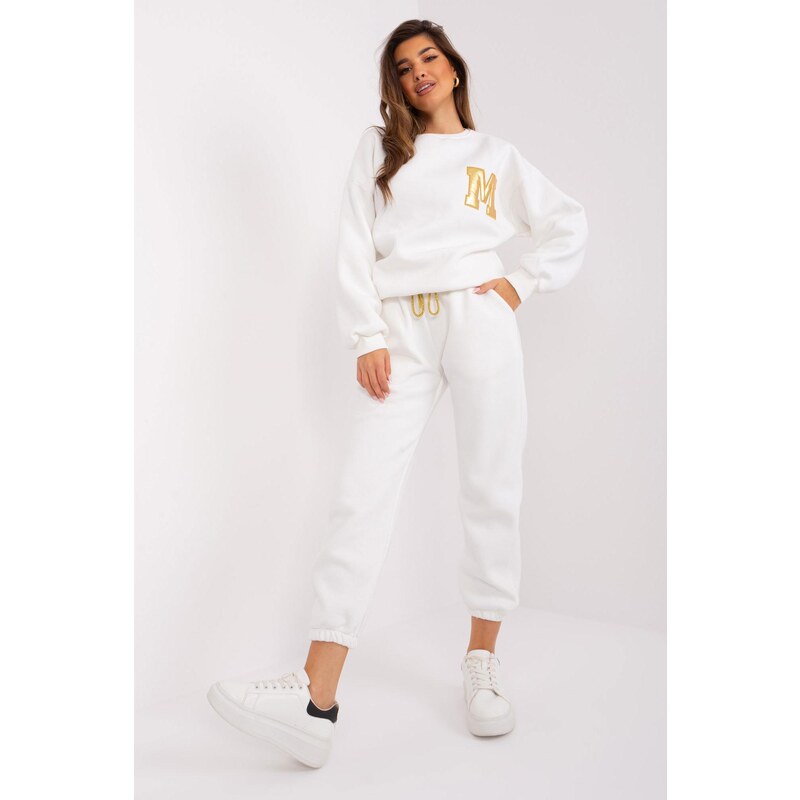 MladaModa Zateplená tepláková súprava model 66910 farba ecru 50304463