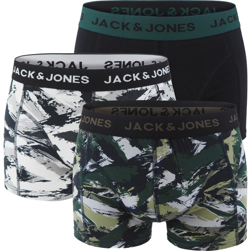 JACK & JONES - boxerky 3PACK Jaceffect camo color z organickej bavlny - limitovaná edícia