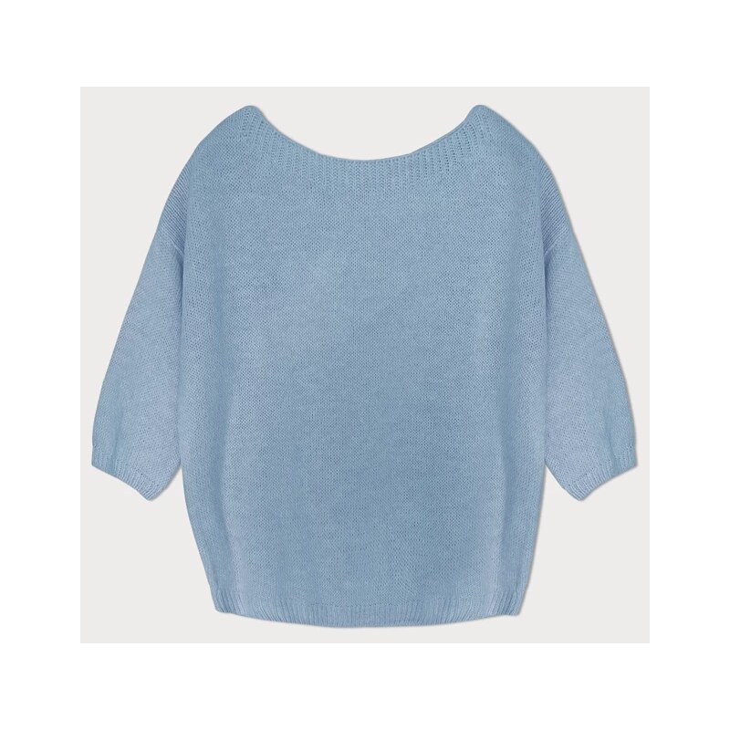 Jejmoda Luźny sweter z kokardą na plecach niebieski (759ART)
