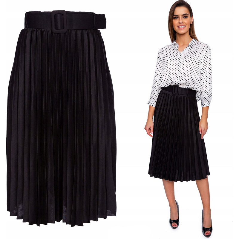 Fashionweek Talianska plisovaná sukňa s opaskom TC802 50318312