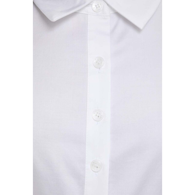 Košeľa Guess MONICA dámska, biela farba, regular, s klasickým golierom, W4GH09 WAF10