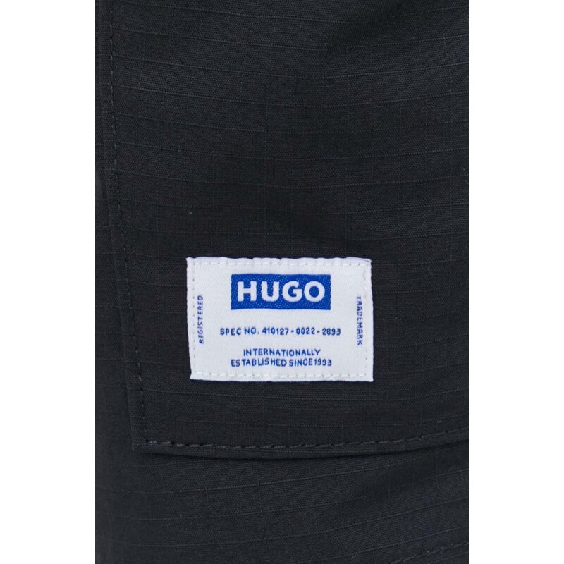 Bavlnené šortky Hugo Blue čierna farba,50517924