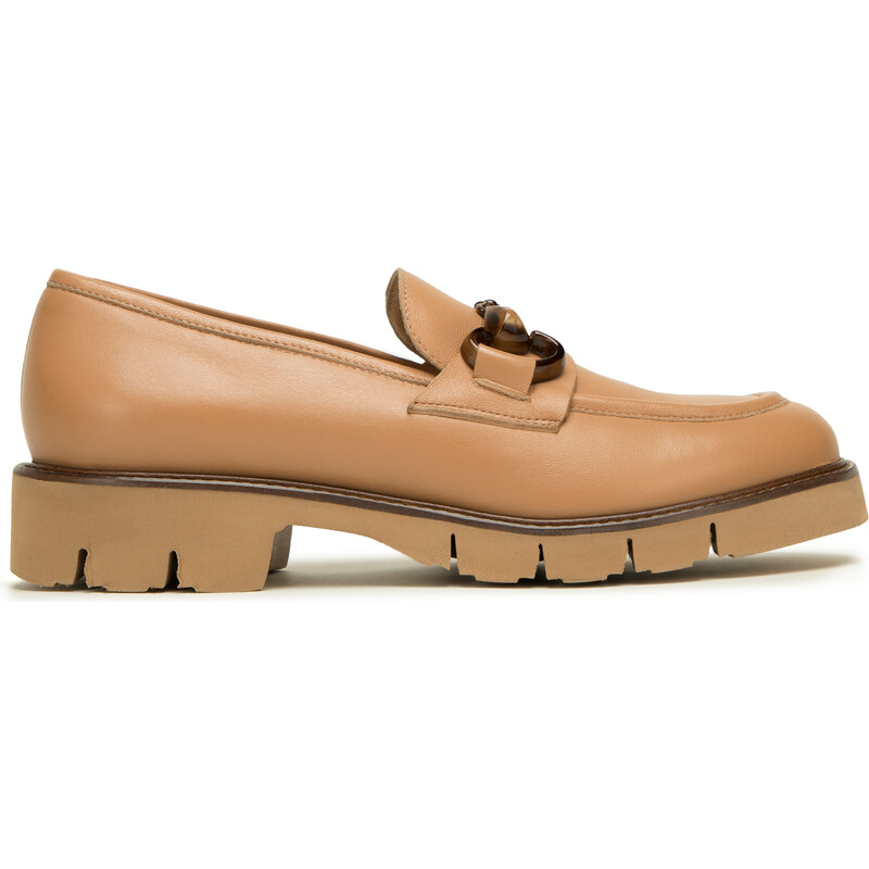 Wittchen Dámske kožené mokasíny s prackou na platforme 98-D-103-9 49952410